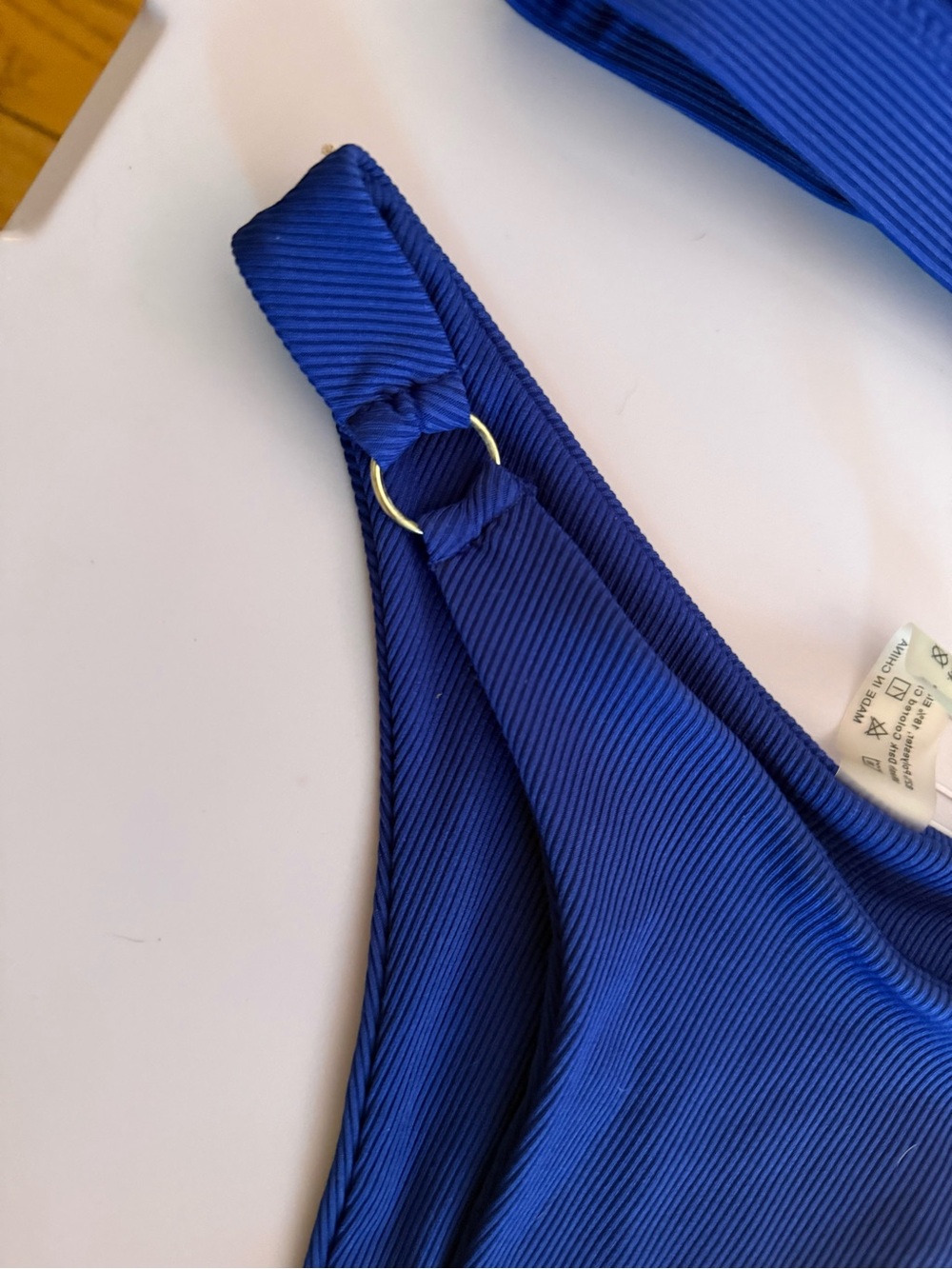 Royal Blue Ribbed Bikini Set - Picture 3 of 5